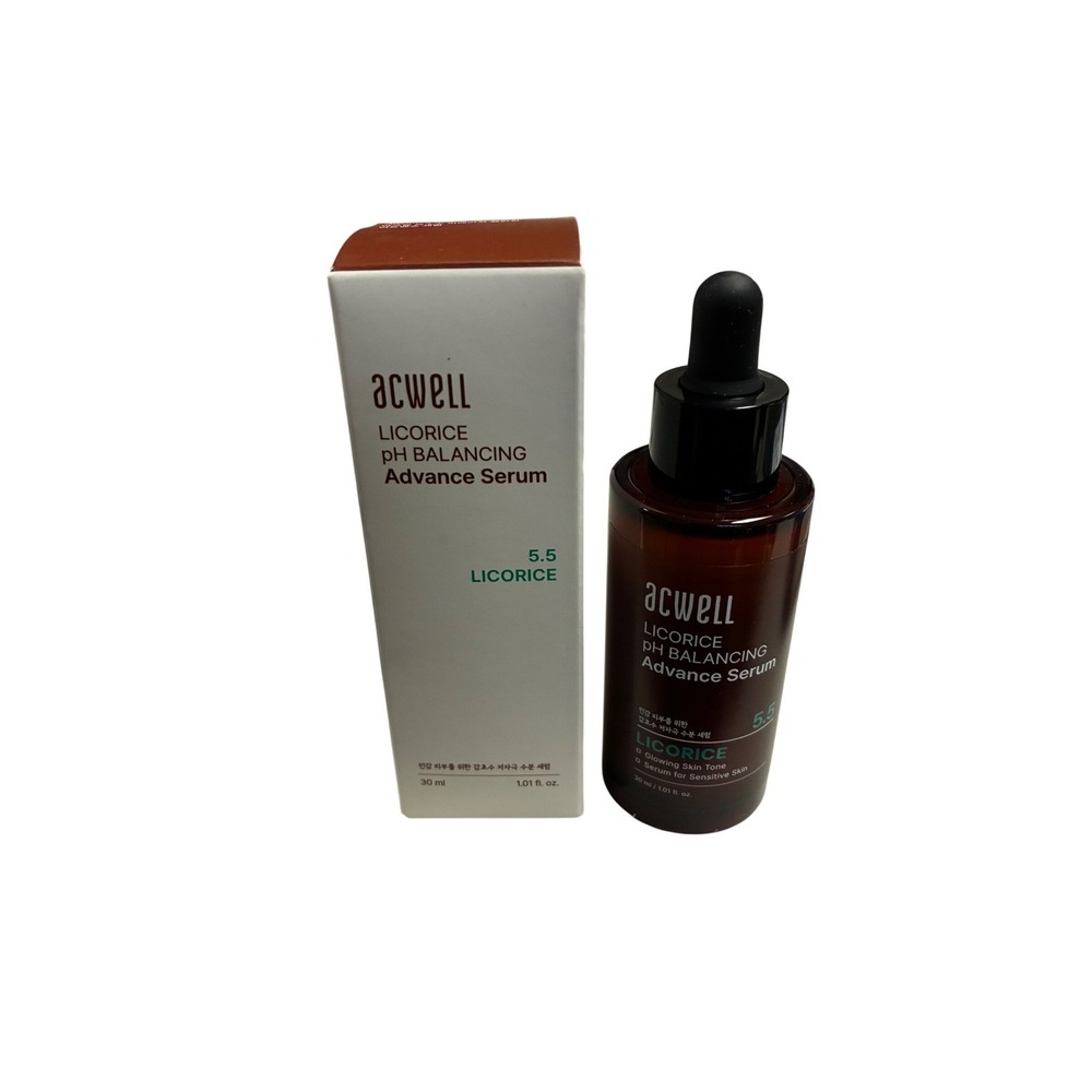 Acwell Licorice pH Balancing Advance Serum 5.5 30ml Brightening K-Beauty‎ NIB